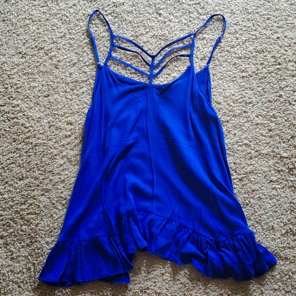 Blue Strappy Tank - Picture 1 of 2
